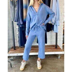 Frank & Eileen Carmel Travel Set Blueberry Blue Patrick Top Catherine Pant Small